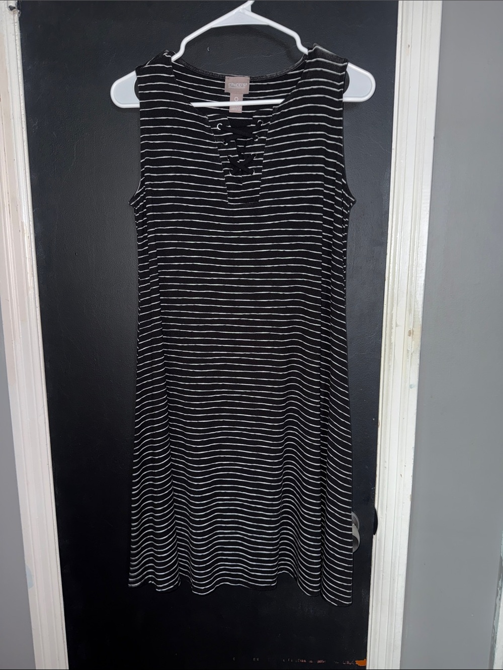 Chico’s Sleeveless Striped Swing Dress Chico’s Size: 0 (4-6)